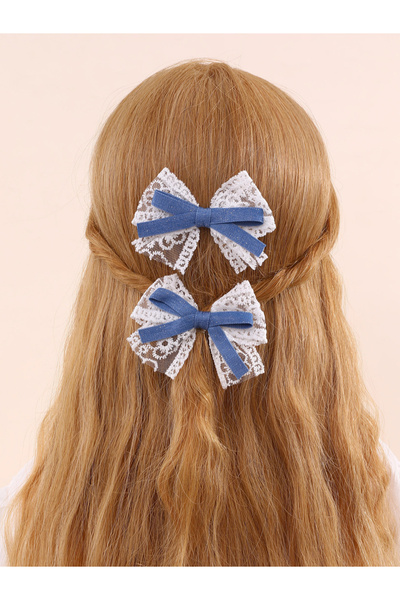 Take Two By Styli Set of 2 - Lace Bow Hair Clip