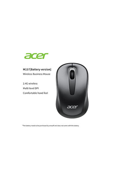ACER ماوس لاسلكي بصري محمول 2.4 جيجاهرتز، ماوس صامت مناسب للأعمال والمكتب، مناسب للكمبيوتر