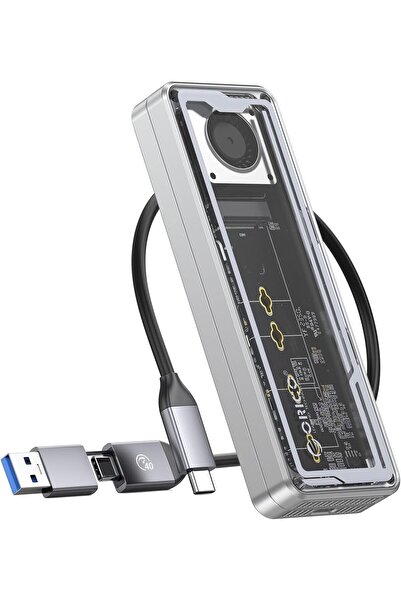 Orico 40Gbps M.2 NVMe SSD Enclosure with Built-in Cooling Fan, Tool-Free Installation