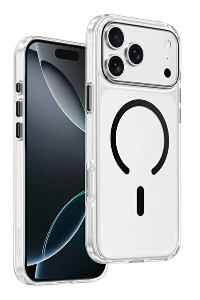 m.tk moveteck Apple iPhone 17 Pro Max Kılıf Leke Bırakmaz Şeffaf Renkli Magsa...