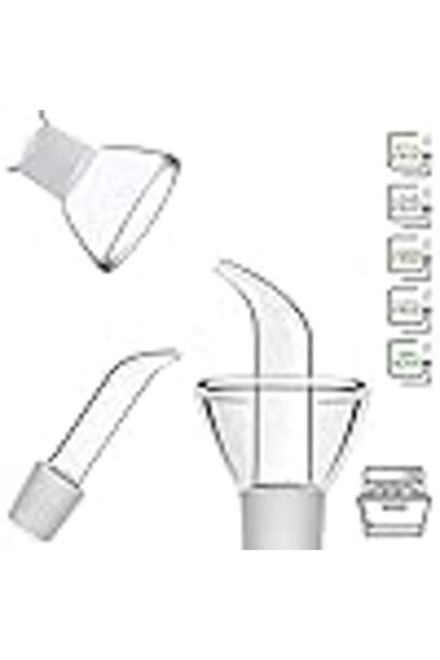 COOYA Clear Glass Olive Oil Dispenser Bottle - Oil & Vinegar Cruet with Pourers and NO Funnel Needed