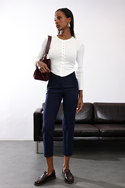 5in1Canpolat Μπλούζα με κουμπιά εκρού 17156