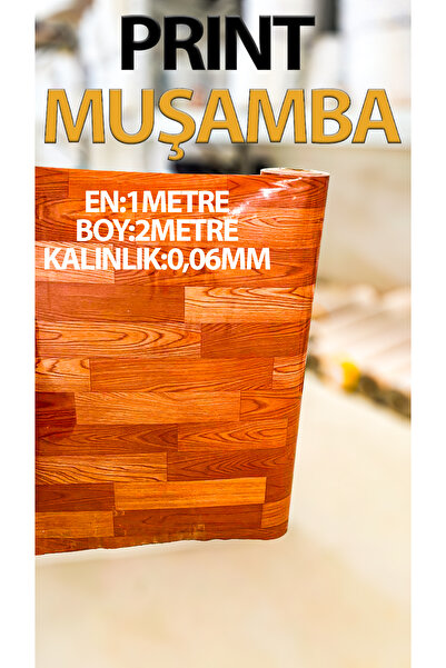 Trendhouse Print Muşamba Yer Döşemesi Soba Altı (0,6 MM Kalınlığında 1 Metre ...