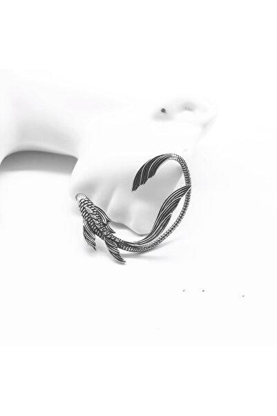 Viking Ear Cuff Balık Tasarım Çivi Model S+ Kalite 316L Paslanmaz&Kararmaz Çelik Küpe Tekli