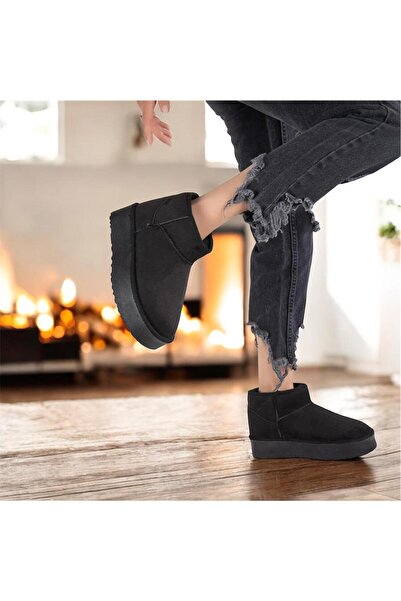 Lion Дамски ботуши с дебела подметка и подплата от флис