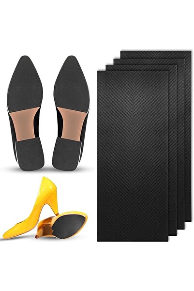 COOYA 4Pcs Non-Slip Shoe,Shoe Bottom Protector Shoes Cushion for High-Heels,Sneakers Leather Shoes (Black)