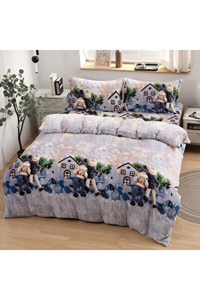 Pucioasa Christmas Bedding with Elastic 180 x 200 Christmas V 106 (Cocolino)