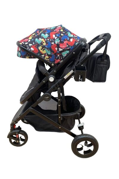 L-Sun 2-in-1 Stroller with Reversible Bassinet Dino