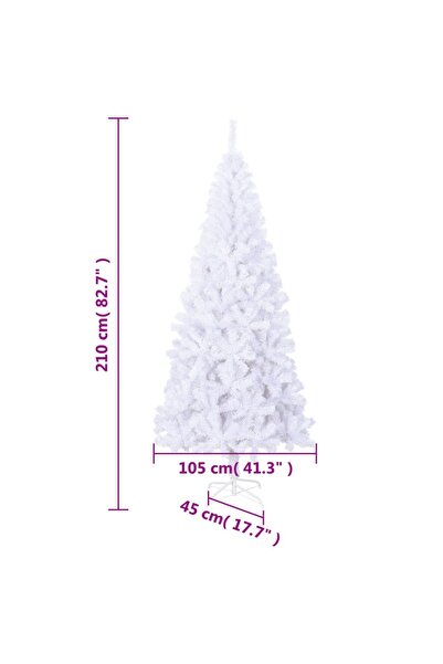vidaxl Artificial Christmas Tree with Steel Stand 210 cm 910 Branches