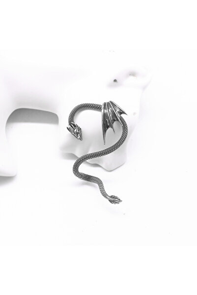 Viking Ear Cuff Dragon Wing Design Nail Model S+ Quality 316L Stainless Steel Non-Tarnish Earring Single Piece