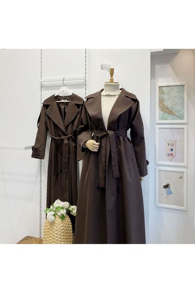 Faya Boutique Acı Kahve Pardesü Model Trençkot