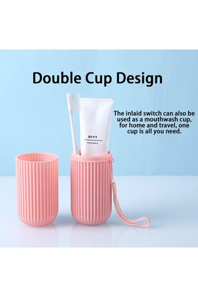 COOYA حافظة تخزين فرشاة الأسنان للسفر مصنوعة من البلاستيك الصلب وحامل فرشاة الأسنان المحمول