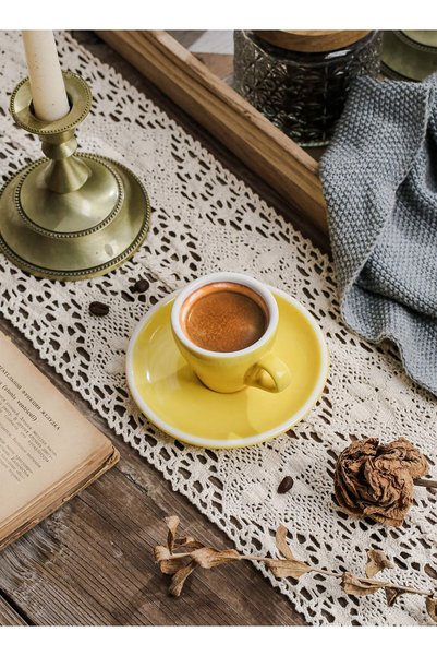 Shuer كوب قهوة سيراميك، كوب إسبرسو، كوب قهوة عربي، كوب قهوة تركي، طقم أكواب وصحن 75 مل