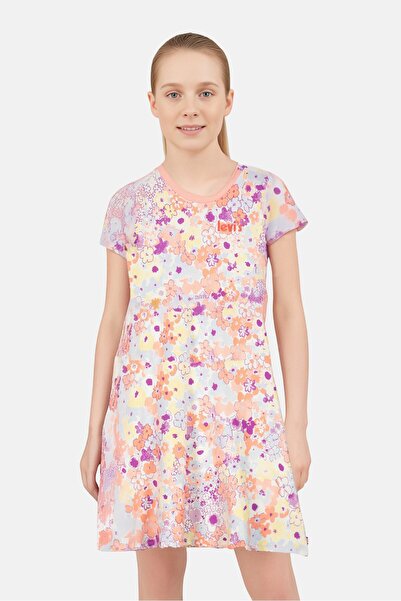 Levi's Be Happy By Levis Women Floral Pattern Short Sleeve Dress, Multicolor