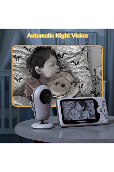 Briggs Baby Audio Monitor — Wireless, Temperature Monitoring, Night Vision, 2‑Way Talk (White)