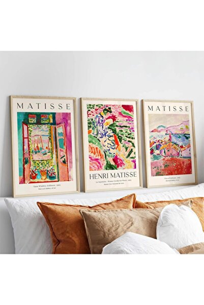 ALAYRA International مجموعة من 3 لوحات فنية جدارية للفنان هنري ماتيس (30×40 س...