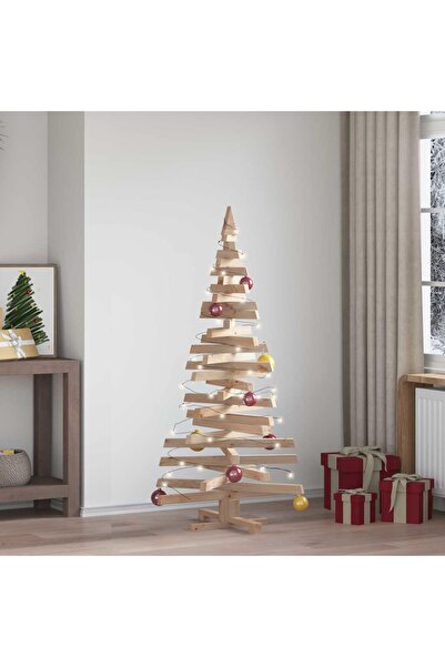 vidaxl أشجار عيد الميلاد مع حامل طبيعي 150 سم من خشب الصنوبر الصلب