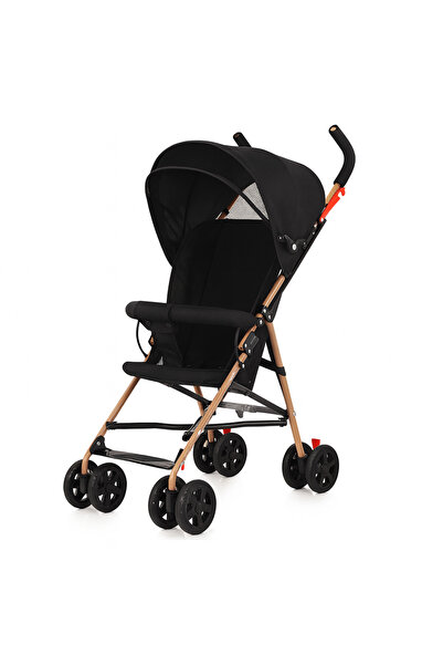 Teno Cărucior sport pentru bebeluși Teno®, pliabil, ușor de transportat, spațios, cu copertină retractabilă, negru