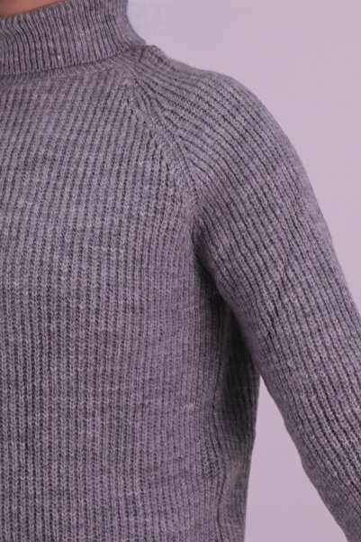 armonika Women's Gray Turtleneck Thessaloniki Knitwear Sweater Arm-26K136017