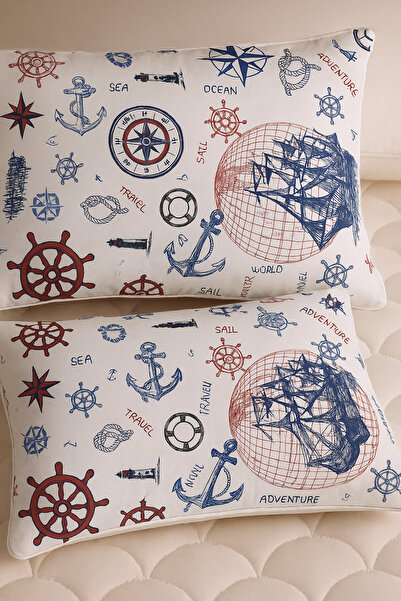 Bonny Home Navira Patterned 2-Piece Pillowcase Cotton Fabric with Zipper