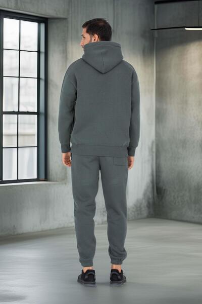 Valiberta επένδυση fleece Kangaroo Pocket Sweatshirt - 3 Thread επένδυση fleece Rubber Leg Ανδρικό Φούτερ - Σετ αθλητικών φούτερ