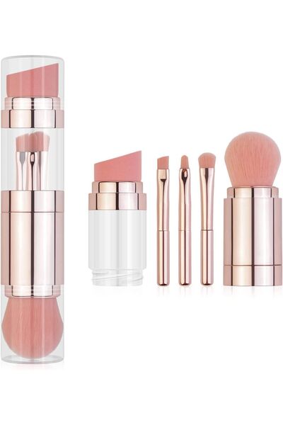 fulina مجموعة فرش مكياج قابلة للسحب، مجموعة فرش مكياج للوجه متعددة الوظائف محمولة لتحديد الوجه والمزيد