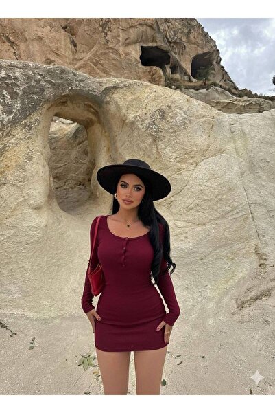 İNSUEL ÇITÇIT DESENLİ FUL LİKRALI KAŞKORSE ELBİSE