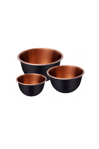 Klausberg KB 7394 deep bowl set, 5 l, 3 l, 1.6 l, Polished, Stainless steel/c...