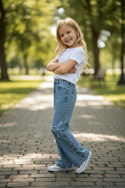 ASL GOLF CLUB Pantaloni din denim Galaxy pentru fete 5-15 ANI