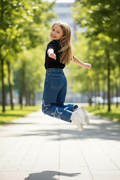 ASL GOLF CLUB Pantaloni din denim Galaxy pentru fete 5-15 ANI