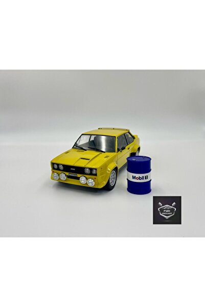 FMK HOBBY 1:18 Scale Navy Blue Oil Drum Set of 5 – Diorama Model Car Accessory – Garage and Service Shop Decor