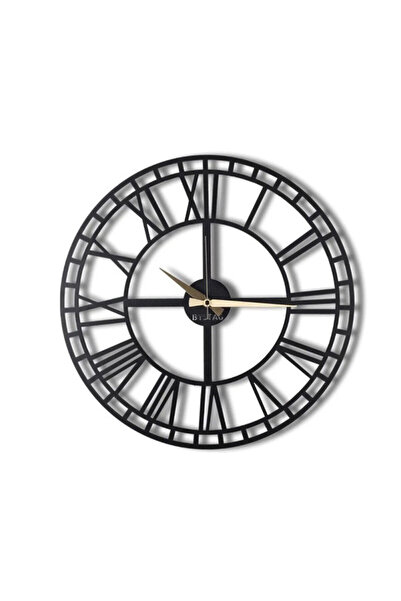 Bystag Ceas de perete 805BSG1104, 50x50 cm, Metal, Negru