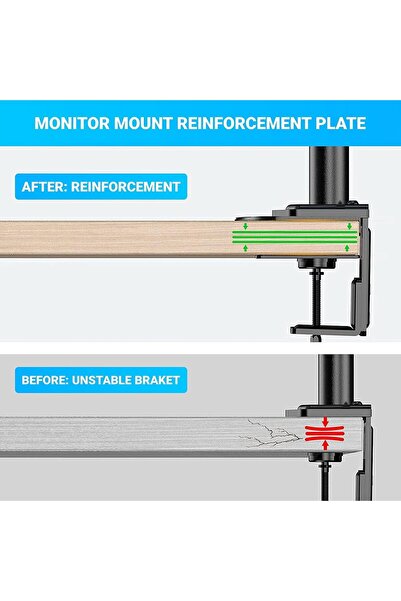 XICEN Reinforcement plate for monitor C-clamp mounts for glass and fragile desks - Style B