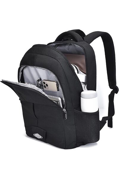 Generic Hiaannt 15.6-inch Laptop Backpack for Women and Men, Casual Faux Leather Travel & University Backpac