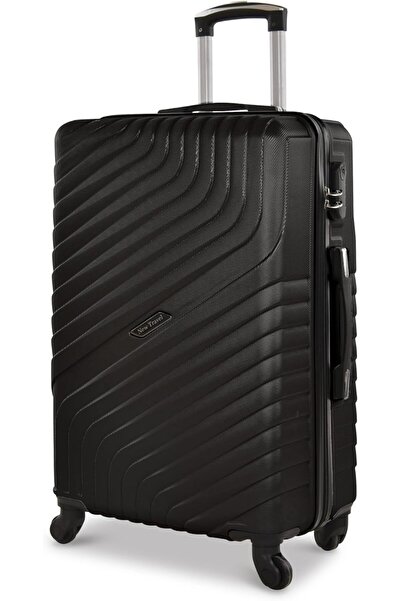 New Travel 4-Piece ABS Hardshell Luggage Set, 71/61/51/30 cm, Model 872/4P, Black