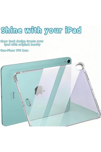 Aookay Transparent Case for iPad Air 13-inch M3/M2 (2025/2024) with Tempered Screen Protector (1+1)