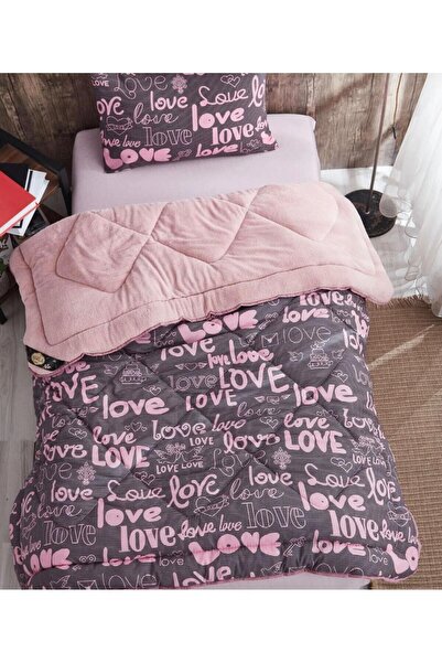 Arma Concept Single Luxury Double-Sided Puffy Patterned Wellsoft Quilt 155X215 + 1 Pillowcase