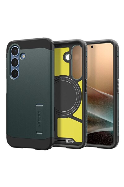 Spigen Carcasă pentru Samsung Galaxy S25 Anti-șoc, Tough Armor - Verde