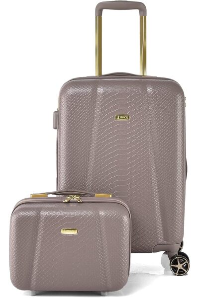 Track طقم حقائب سفر من قطعتين، موديل 2412، وردي، ABS