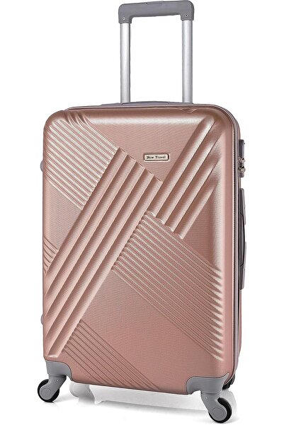 New Travel ABS 4-Piece Luggage Set 28/24/20/12 inch, 360° Spinners, Rose Gold (BR963/4P)