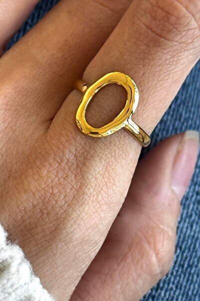 TAKIŞTIR Gold Color Adjustable Steel Ring