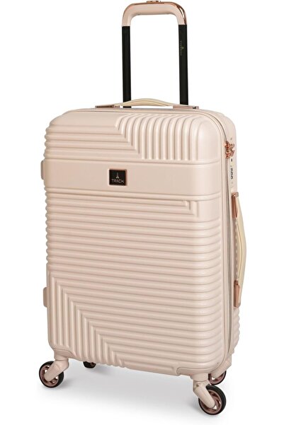 Track 2-Piece Spinner Luggage Set (14" & 20") - Hard ABS, 360° Wheels - White Rice
