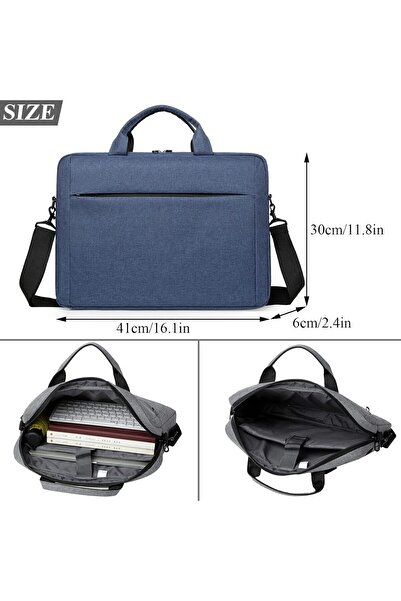 Qiccijoo 15.6-inch Laptop Shoulder Messenger Bag for Men & Women (Travel & Work)