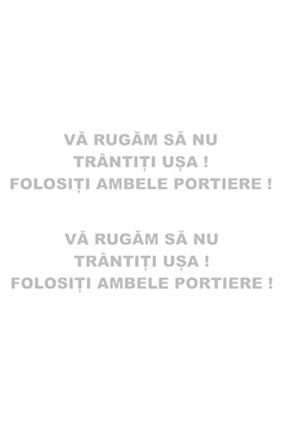 Oracal Set 2 stickere Uber, Bolt, Taxi, nu trantiti usa, folositi ambele portiere, 20cm, gri