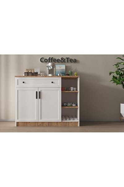 ESYAH Kahve Köşesi Yanı Raflı Çok Amaçlı Dekoratif ve Modern