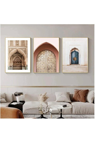 ALAYRA International لوحة جدارية إسلامية لمسجد عربي (40×60 سم، مجموعة من 3 قط...