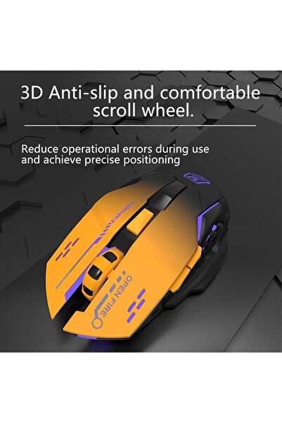Generic Mizznee Wireless Gaming Mouse — Rechargeable, 6 Adjustable DPI up to 2400, Lightweight Optical
