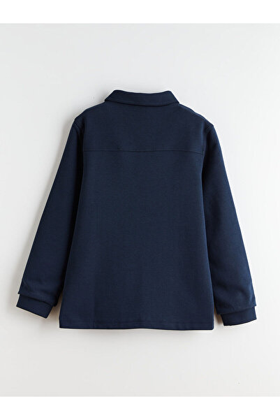 LC Waikiki Navy Blue Shirt Collar Boys' Jacket