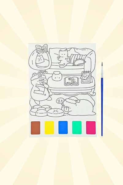 Bold Grup Capybara 8 Pages Watercolor Notebook 1 Pcs