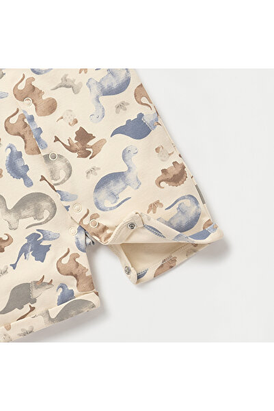 Juniors All-Over Dinosaur Print Romper